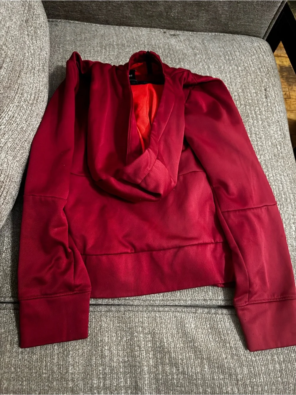 Nike Women’s Burgundy Red Hooded Bomber Jacket